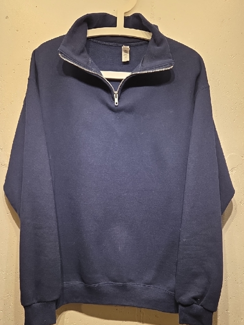 Navy Blue 3/4 Zip Pullover Sweater